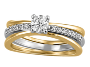 2-Tone Diamond Engagment Ring