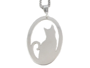 Sitting Cat Pendant by Argent Whimsy