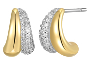 Cubic Zirconia Hoop Earrings by Reign