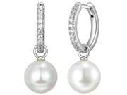Pearl  Hoop Earrings by Reign